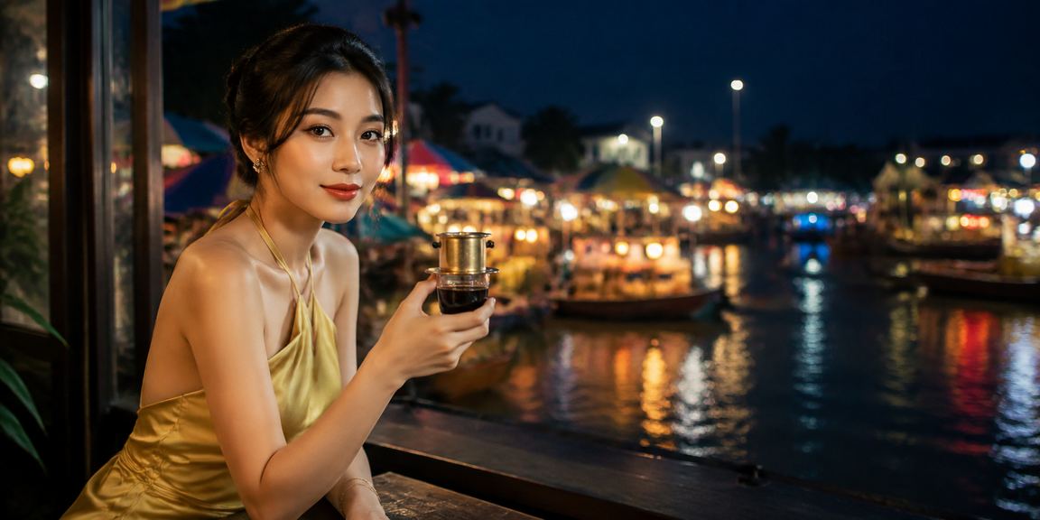 Người dùng VIP Cần Thơ nhâm nhi cà phê sáng và kiểm tra tài khoản thưởng trên điện thoại