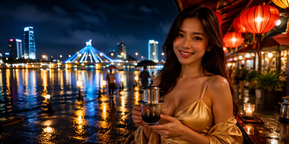 Người dùng tại Đà Nẵng đọc phân tích kèo bóng đá và thống kê thể thao trên điện thoại bên tách cà phê