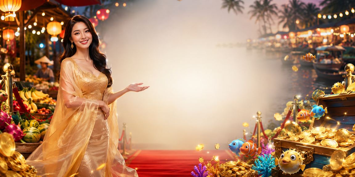 Cảnh chợ đêm vùng đồng bằng sông Cửu Long, nơi người dùng trải nghiệm cá cược thể thao trên di động